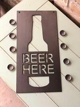 Load image into Gallery viewer, Beer Here Metal Sign | Garage Sign | Man Cave Sign | Beer Sign | Custom Beer Sign