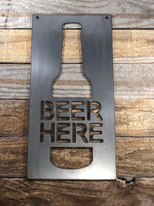 Beer Here Metal Sign | Garage Sign | Man Cave Sign | Beer Sign | Custom Beer Sign