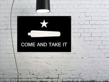 Load image into Gallery viewer, Come and Take it Metal Flag Custom Gun Metal Wall Art 24"