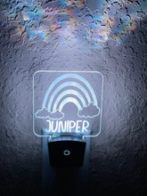 Load image into Gallery viewer, Personalized LED Rainbow & Clouds Night Light | 7 Color Changing | Plug in Night Light | Name Light | Children's Night Light | Room Light