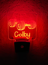 Load image into Gallery viewer, Personalized LED Monster Truck Night Light | 7 Color Changing | Plug in Night Light | Name Light | Children's Night Light | Kids Room Light