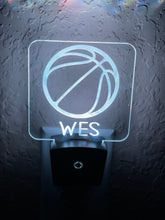 Load image into Gallery viewer, Personalized LED Basketball Night Light | 7 Color Changing | Plug in Night Light | Name Light | Children's Night Light | Kids Room Light