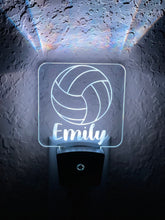 Load image into Gallery viewer, Personalized LED Volleyball Night Light | 7 Color Changing | Plug in Night Light | Name Light | Children's Night Light | Kids Room Light
