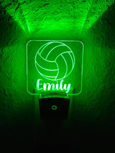 Load image into Gallery viewer, Personalized LED Volleyball Night Light | 7 Color Changing | Plug in Night Light | Name Light | Children&#39;s Night Light | Kids Room Light