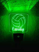 Load image into Gallery viewer, Personalized LED Volleyball Night Light | 7 Color Changing | Plug in Night Light | Name Light | Children's Night Light | Kids Room Light