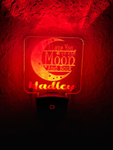 Load image into Gallery viewer, Personalized LED I Love You to the Moon & Back Night Light | 7 Color Changing | Plug in Night Light | Name Light | Night Light | Kids Light