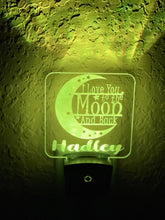 Load image into Gallery viewer, Personalized LED I Love You to the Moon & Back Night Light | 7 Color Changing | Plug in Night Light | Name Light | Night Light | Kids Light