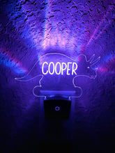 Load image into Gallery viewer, Personalized LED Styracosaurus  Dinosaur Night Light | 7 Color Changing | Plug in Night Light | Name Light | Children's Night Light