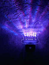 Load image into Gallery viewer, Personalized LED Brachiosaurus Dinosaur Night Light | 7 Color Changing | Plug in Night Light | Name Light | Children's Light | Room Light