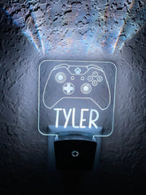 Load image into Gallery viewer, Personalized LED Xbox Controller Night Light | 7 Color Changing | Plug in Night Light | Name Light | Children's Night Light | Kids Light