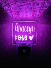 Load image into Gallery viewer, Personalized LED Name Night Light | 7 Color Changing | Plug in Night Light | Name Light | Children's Night Light | Kids Room Light