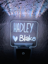 Load image into Gallery viewer, Personalized LED Name Night Light | 7 Color Changing | Plug in Night Light | Name Light | Children's Night Light | Kids Room Light