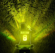 Load image into Gallery viewer, Personalized LED Baseball Batter Night Light | 7 Color Changing | Plug in Night Light | Name Light | Children's Night Light | Kids Light