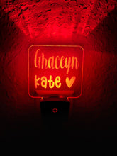 Load image into Gallery viewer, Personalized LED Name Night Light | 7 Color Changing | Plug in Night Light | Name Light | Children's Night Light | Kids Room Light