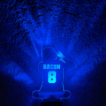 Load image into Gallery viewer, Personalized LED Baseball Batter Night Light | 7 Color Changing | Plug in Night Light | Name Light | Children's Night Light | Kids Light
