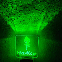 Load image into Gallery viewer, Personalized LED Ballerina Night Light | 7 Color Changing | Plug in Night Light | Name Light | Children's Night Light | Kids Room Light