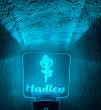 Load image into Gallery viewer, Personalized LED Ballerina Night Light | 7 Color Changing | Plug in Night Light | Name Light | Children's Night Light | Kids Room Light