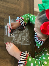 Load image into Gallery viewer, Dry Erase Letter Number and Name Tracing Board | Washable Writing Board | Learning Board | Name Practice Board | ABC Tracing Board