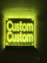 Load image into Gallery viewer, Custom Delivery Driver LED Window Sign | Car Driver Window LED Light Up Sign | 7 Color Changing | USB Powered