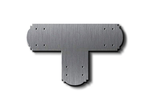 Stainless Steel Decorative Design T Bracket for 6x6 Post, 6 Inch T Bracket Bolt Plate, T Support Bracket, 6 inch, Truss Plate