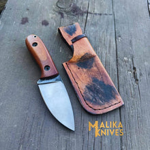 Load image into Gallery viewer, Premium Custom EDC Skinner Knife with Handcrafted Leather Sheath - Razor-Sharp Survival Tool-0023