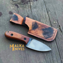 Load image into Gallery viewer, Premium Custom EDC Skinner Knife with Handcrafted Leather Sheath - Razor-Sharp Survival Tool-0023