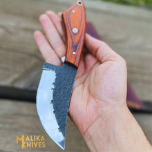 Load image into Gallery viewer, Handcrafted Fixed Blade Skinner Knife with Durable Pakka Wood Handle-0031