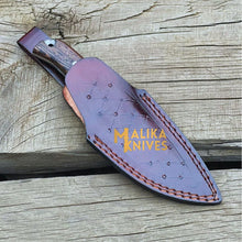 Load image into Gallery viewer, Handmade Straight Edge Skinner Knife with Wenge Wood Handle-0032