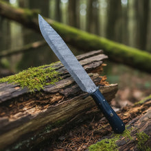 Load image into Gallery viewer, Mountain Man Bowie Knife Damascus Bull Horn