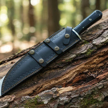 Load image into Gallery viewer, Mountain Man Bowie Knife Damascus Bull Horn