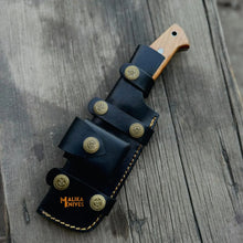 Load image into Gallery viewer, D2 Bushcraft Hunting Knife Walnut Handle