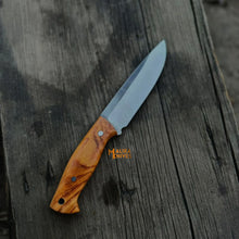Load image into Gallery viewer, D2 Bushcraft Hunting Knife Walnut Handle