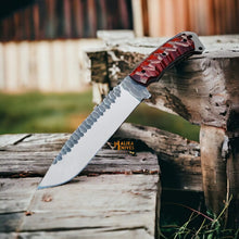 Load image into Gallery viewer, Handforged D2 Bowie Knife 8 Inch Blade G10 Handle