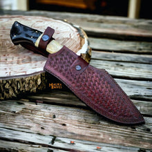 Load image into Gallery viewer, D2 Steel Bowie Knife | Camel Bone | Bull Horn Handle
