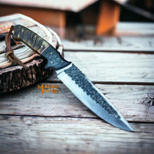 Load image into Gallery viewer, Hand Forged D2 Hunting Knife Bull Horn Handle