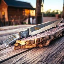 Load image into Gallery viewer, Hand Forged D2 Hunting Knife Bull Horn Handle