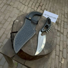 Load image into Gallery viewer, Handmade Persian-Inspired Hawkbill Knife with Black Micarta Handle Carbon Steel Blade