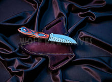 Load image into Gallery viewer, Orange Pakkawood Handle EDC Skinner Knife for Cowboy Style Collectors