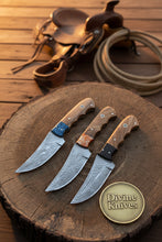 Load image into Gallery viewer, Handmade Rosewood Handle Damascus Chef Knife Set – 3 Pieces