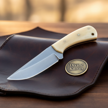 Load image into Gallery viewer, White Bone Handle High Carbon Hunting Knife for Everyday Carry and the Field