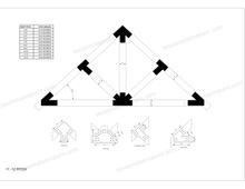 Load image into Gallery viewer, Structural Design Timber Truss Brackets for 8x8 Posts, 8&quot; Timber Truss Bracket