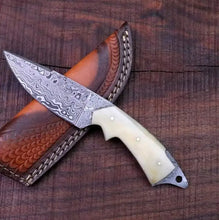 Load image into Gallery viewer, Damascus Skinner Knife