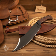 Load image into Gallery viewer, Hand-Forged High Carbon Steel Bowie Knife – 13-Inch Trailing Point