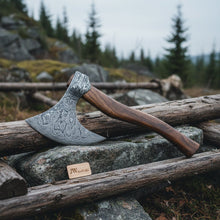 Load image into Gallery viewer, 18"Inches Damascus Steel Axe Viking Axe Hatchet Axe Bearded Axe Tomahawk