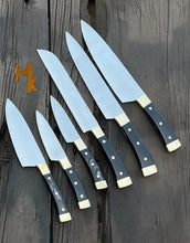 Load image into Gallery viewer, Professional Chef knife Set with Leather Case-0203