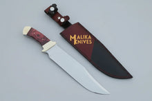 Load image into Gallery viewer, Full Tang Texas Bowie Knife | Red Pakka Wood