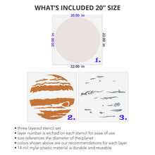 Load image into Gallery viewer, Jupiter Wall Mural Stencil Set