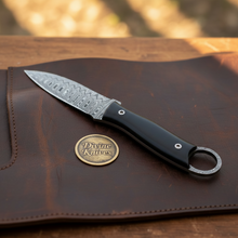 Load image into Gallery viewer, Rosewood Handle Ring Pommel Skinner Knife for Trail and Everyday Use