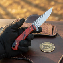 Load image into Gallery viewer, Red Swirl Resin Rasp Skinner with Distinctive Red Swirl Handle