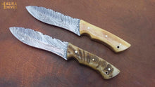 Load image into Gallery viewer, Handmade Hunting Knives Set | Camel Bone